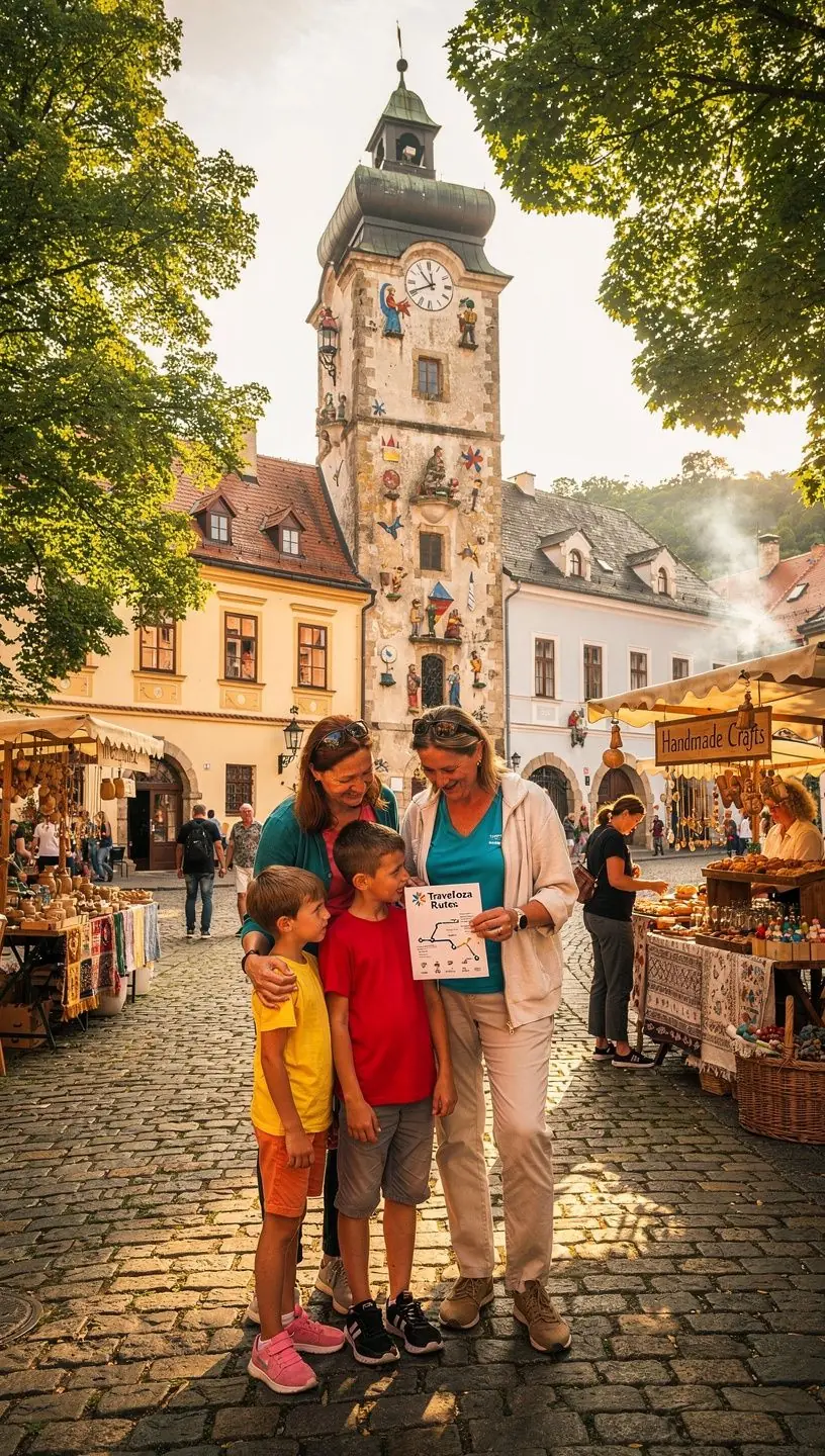 A traveler studying a detailed map of Slovakia, planning their scenic route with highlighted points of interest.